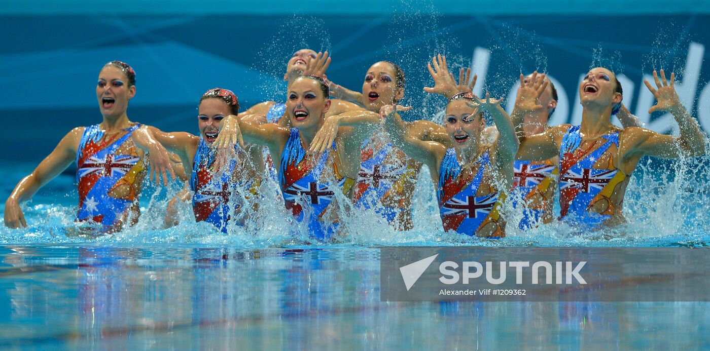 2012 Olympics. Synchronized Swimming Team Finals