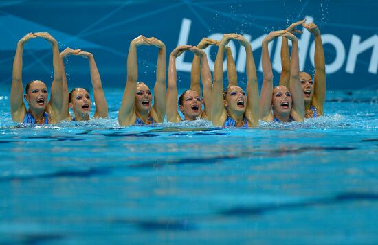 2012 Olympics. Synchronized Swimming Team Finals