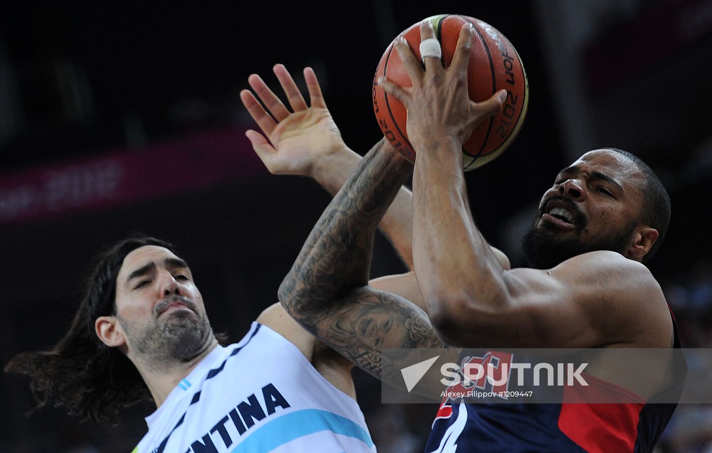Olympics 2012. Men's Basketball. Argentina vs. USA