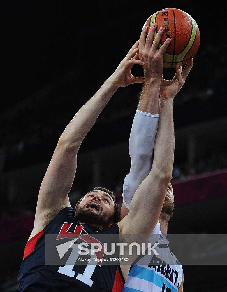 Olympics 2012. Men's Basketball. Argentina vs. USA