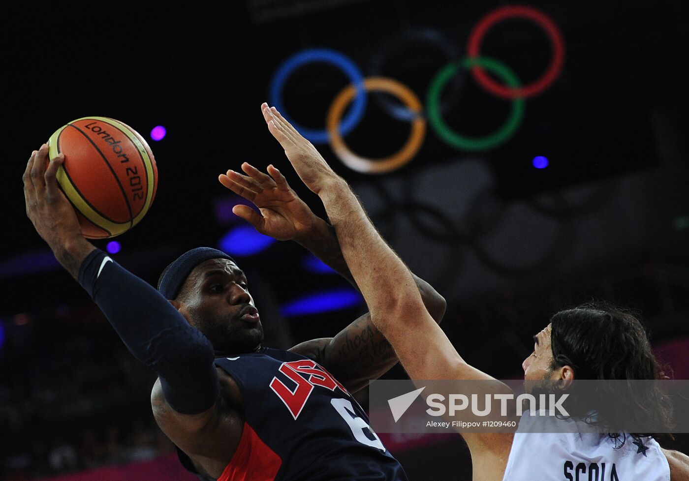 Olympics 2012 Men's Basketball. Argentina vs. USA