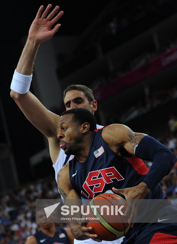 Olympics 2012 Men's Basketball. Argentina vs. USA
