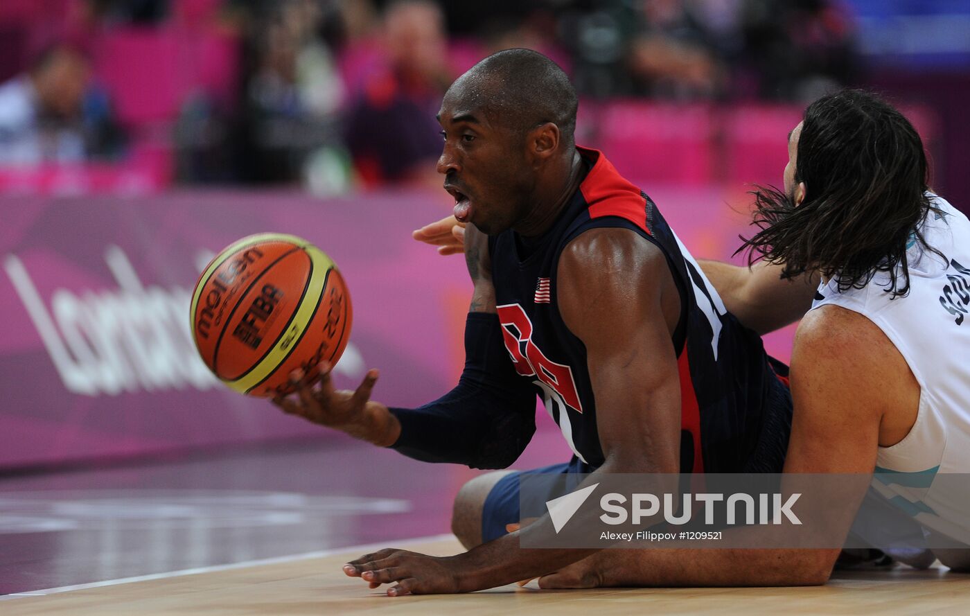 Olympics 2012. Men's Basketball. Argentina vs. USA