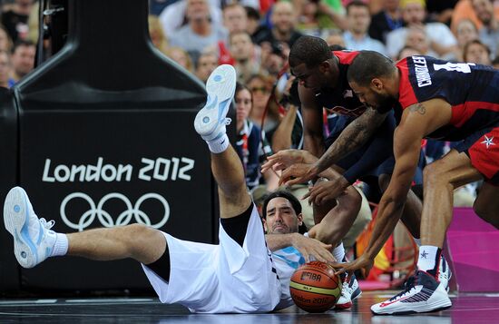 Olympics 2012. Men's Basketball. Argentina vs. USA