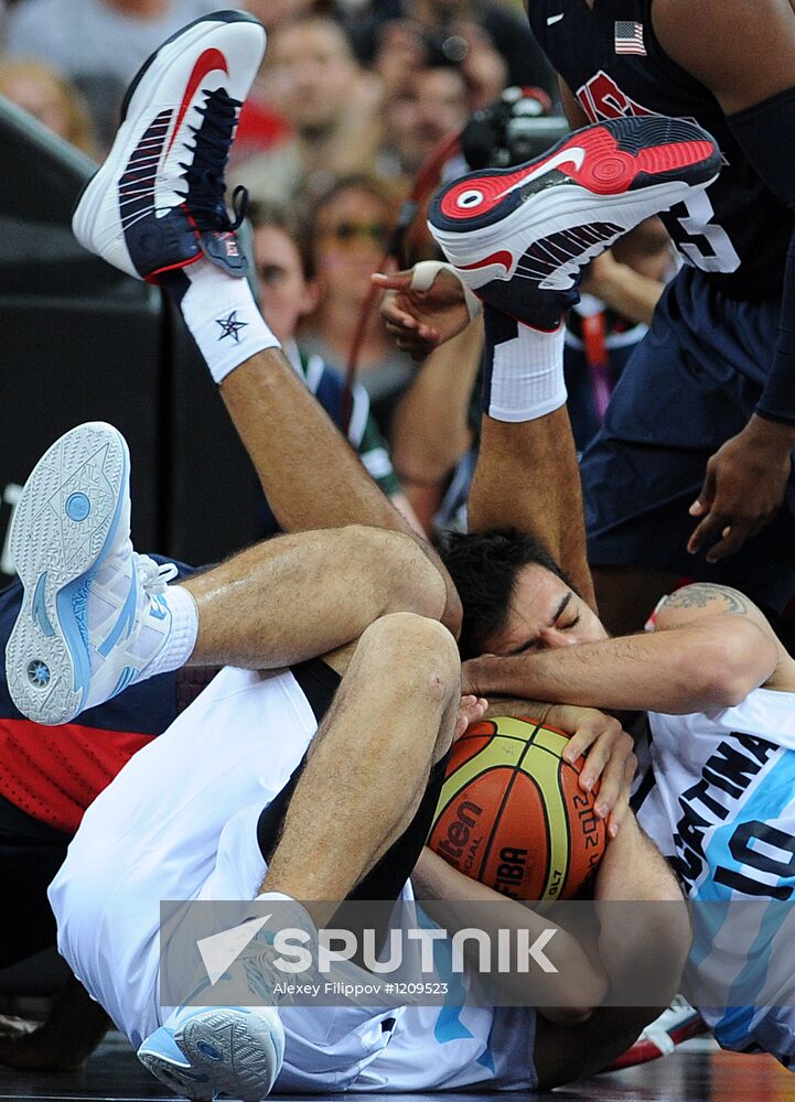 Olympics 2012. Men's Basketball. Argentina vs. USA