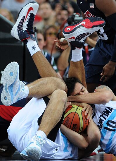 Olympics 2012. Men's Basketball. Argentina vs. USA