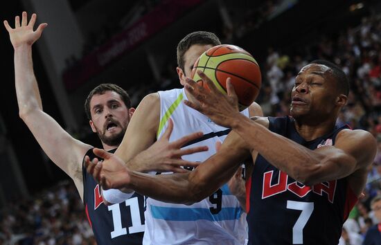 Olympics 2012. Men's Basketball. Argentina vs. USA