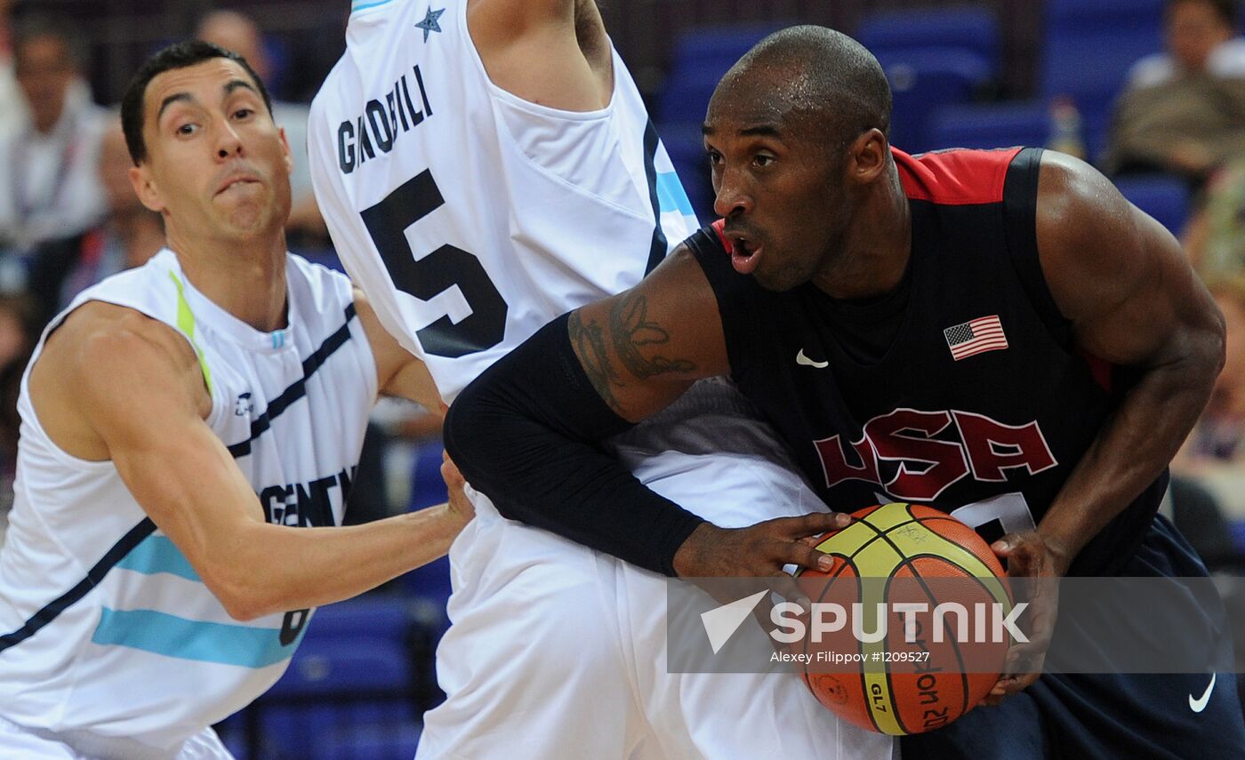 Olympics 2012. Men's Basketball. Argentina vs. USA
