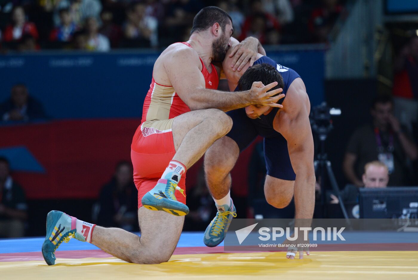 2012 Olympics. Men's freestyle wrestling. Day Two