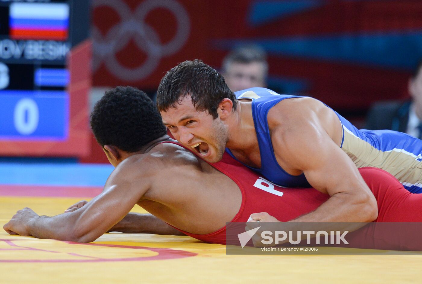 2012 Olympics. Men's freestyle wrestling. Day Two