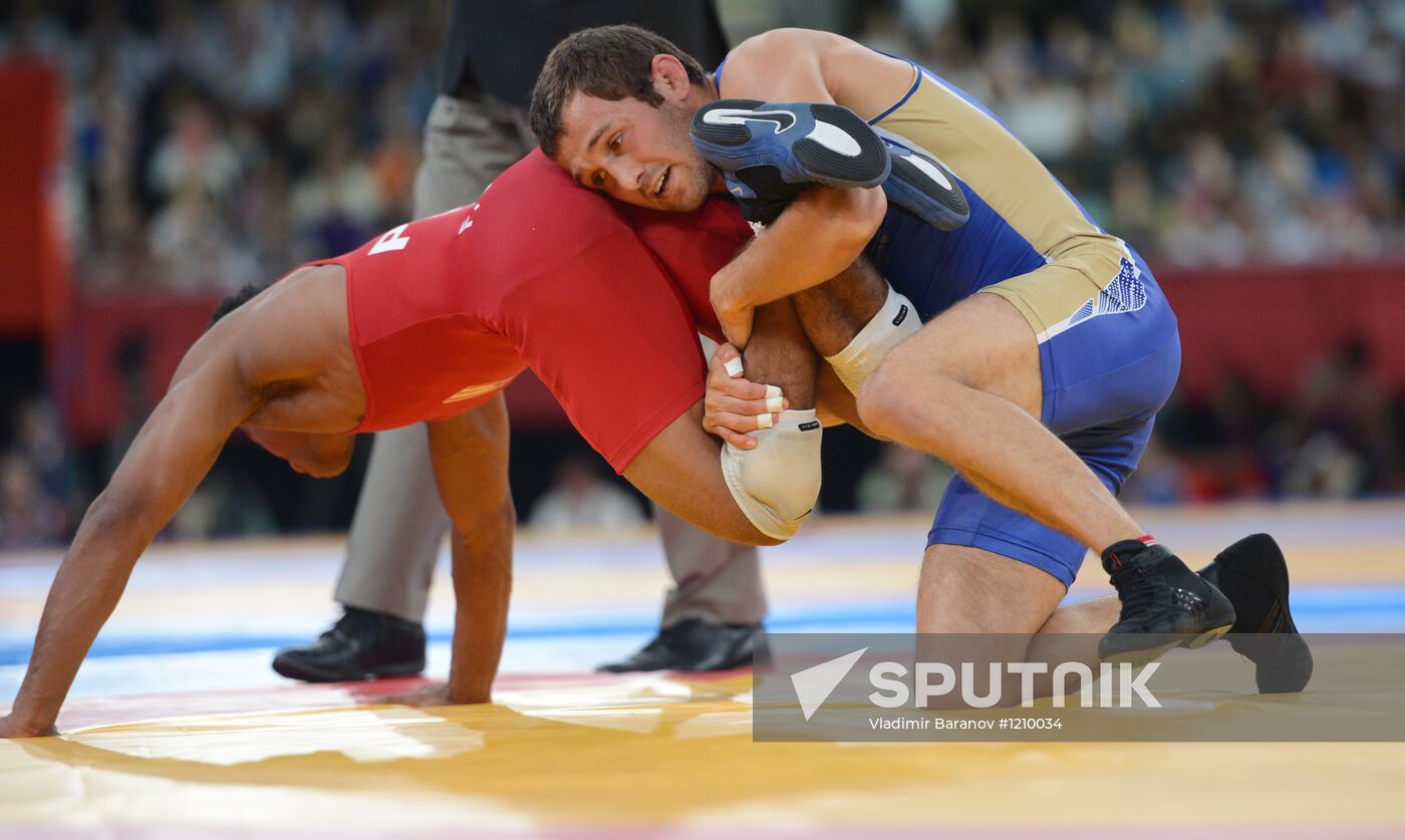 2012 Olympics. Men's freestyle wrestling. Day Two