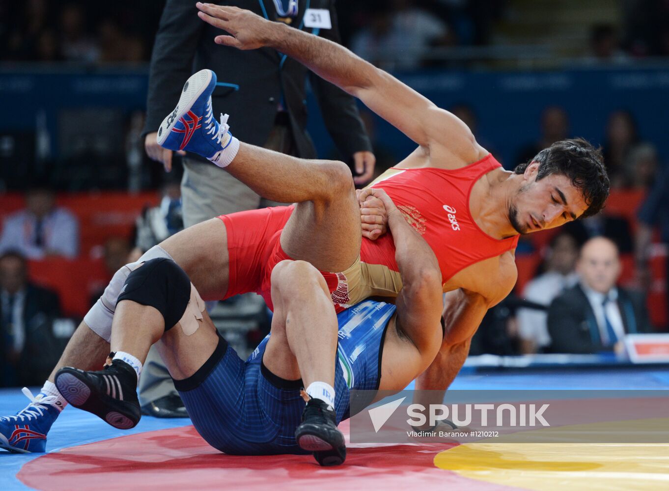 2012 Olympics. Men's freestyle wrestling. Day Two