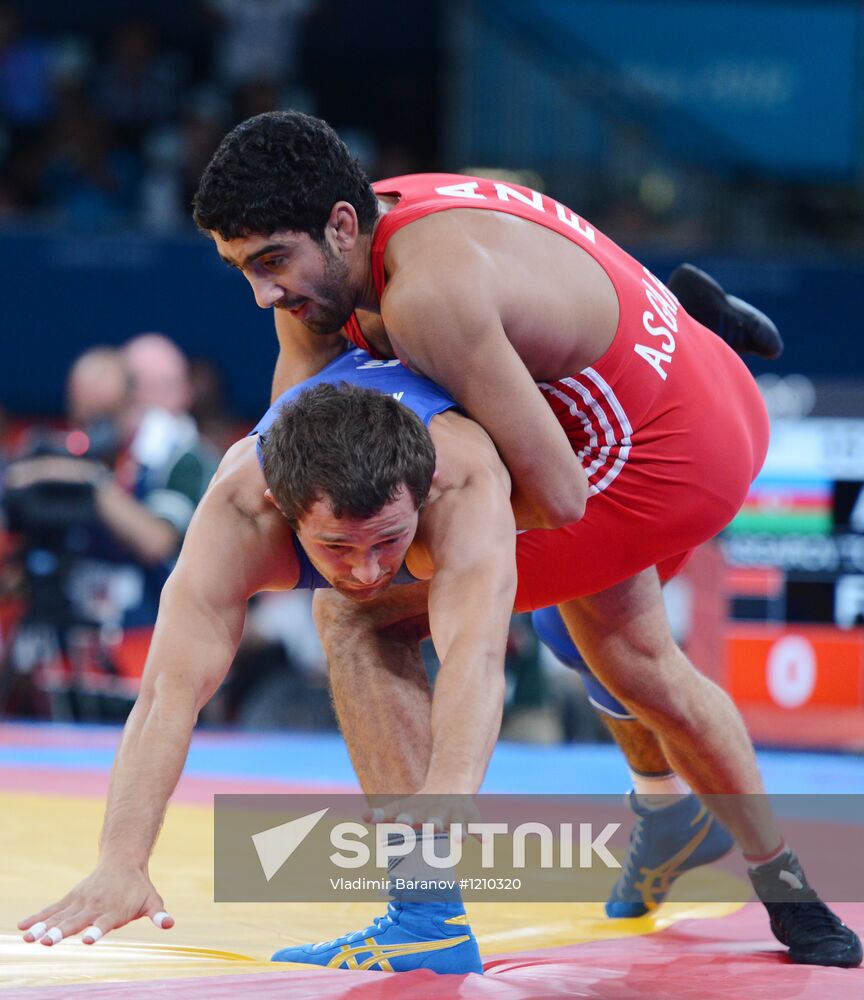 2012 Olympics. Men's freestyle wrestling. Day two