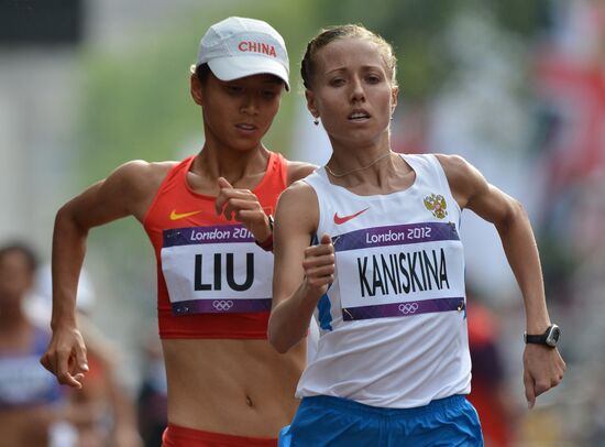 2012 Olympics. Athletics. Women's 20 km race walk