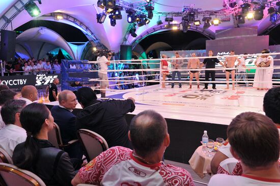 V. Putin at first Russian mixed martial arts championship