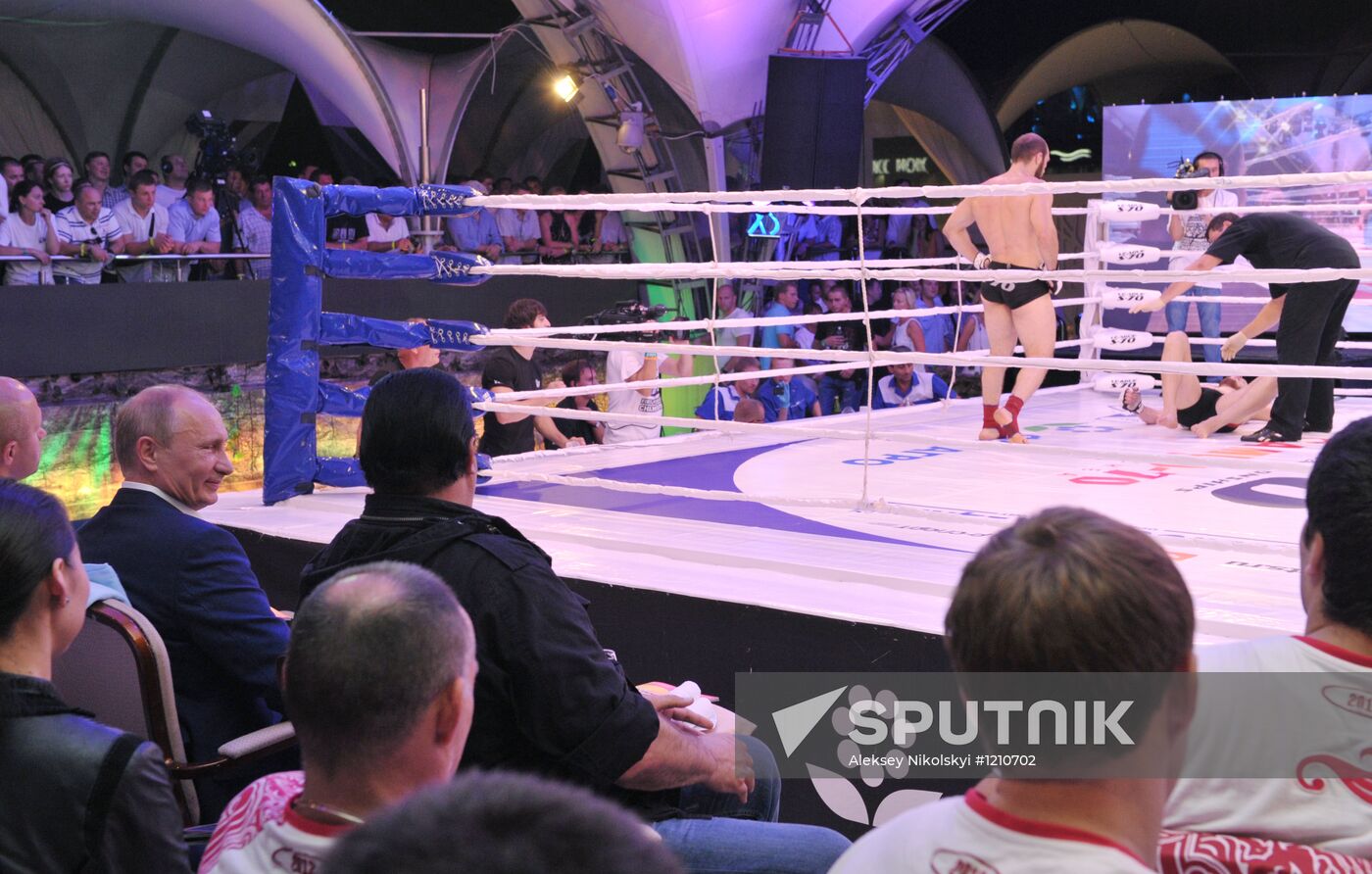 V. Putin attends first Russian mixed martial arts championship