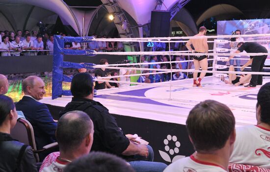 V. Putin attends first Russian mixed martial arts championship