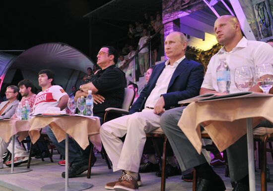 V. Putin attends first Russian mixed martial arts championship