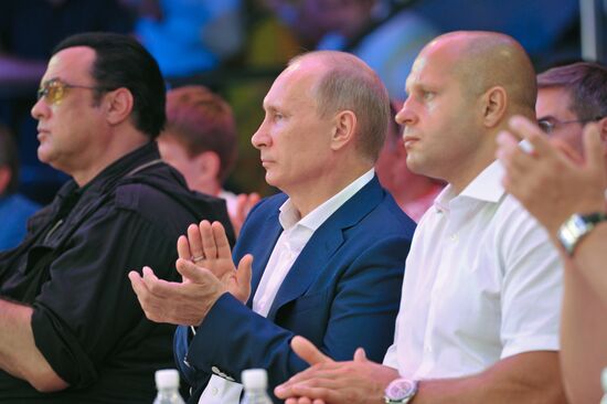 V. Putin attends first Russian mixed martial arts championship
