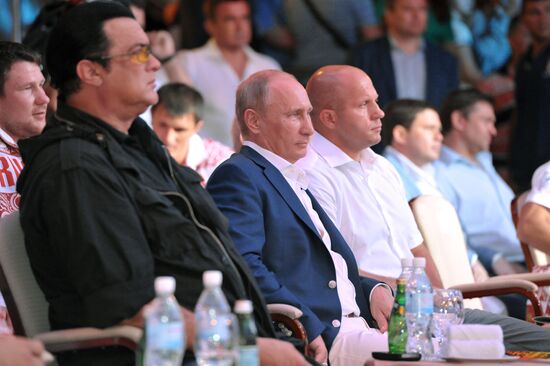 V. Putin attends first Russian mixed martial arts championship