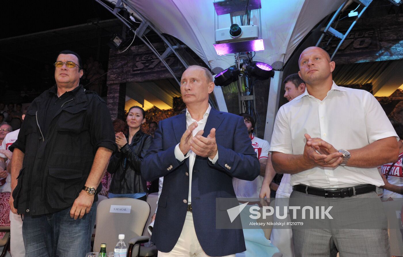 V. Putin attends first Russian mixed martial arts championship