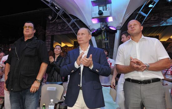 V. Putin attends first Russian mixed martial arts championship