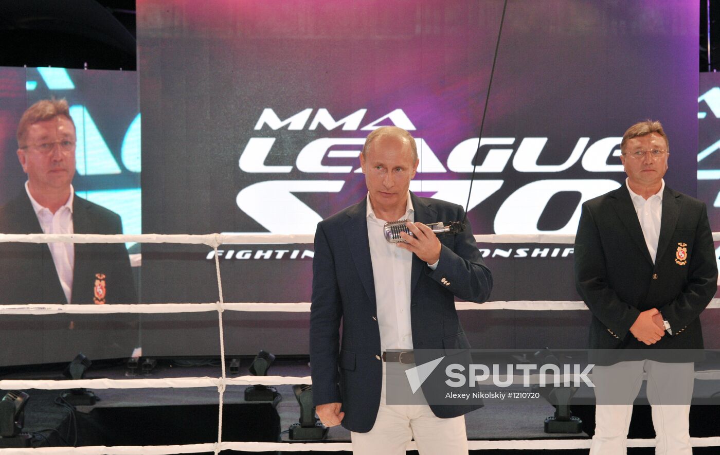V. Putin attends first Russian mixed martial arts championship