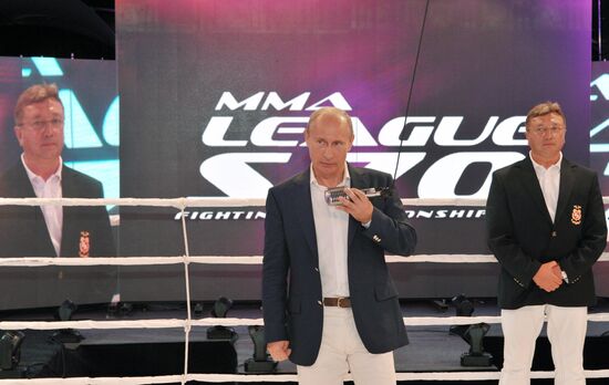 V. Putin attends first Russian mixed martial arts championship