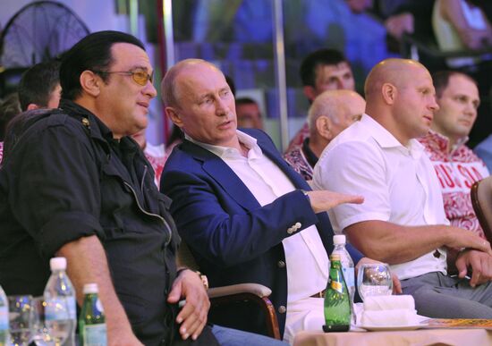 V. Putin attends first Russian mixed martial arts championship
