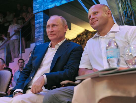 Vladimir Putin at first Russian mixed martial arts championship