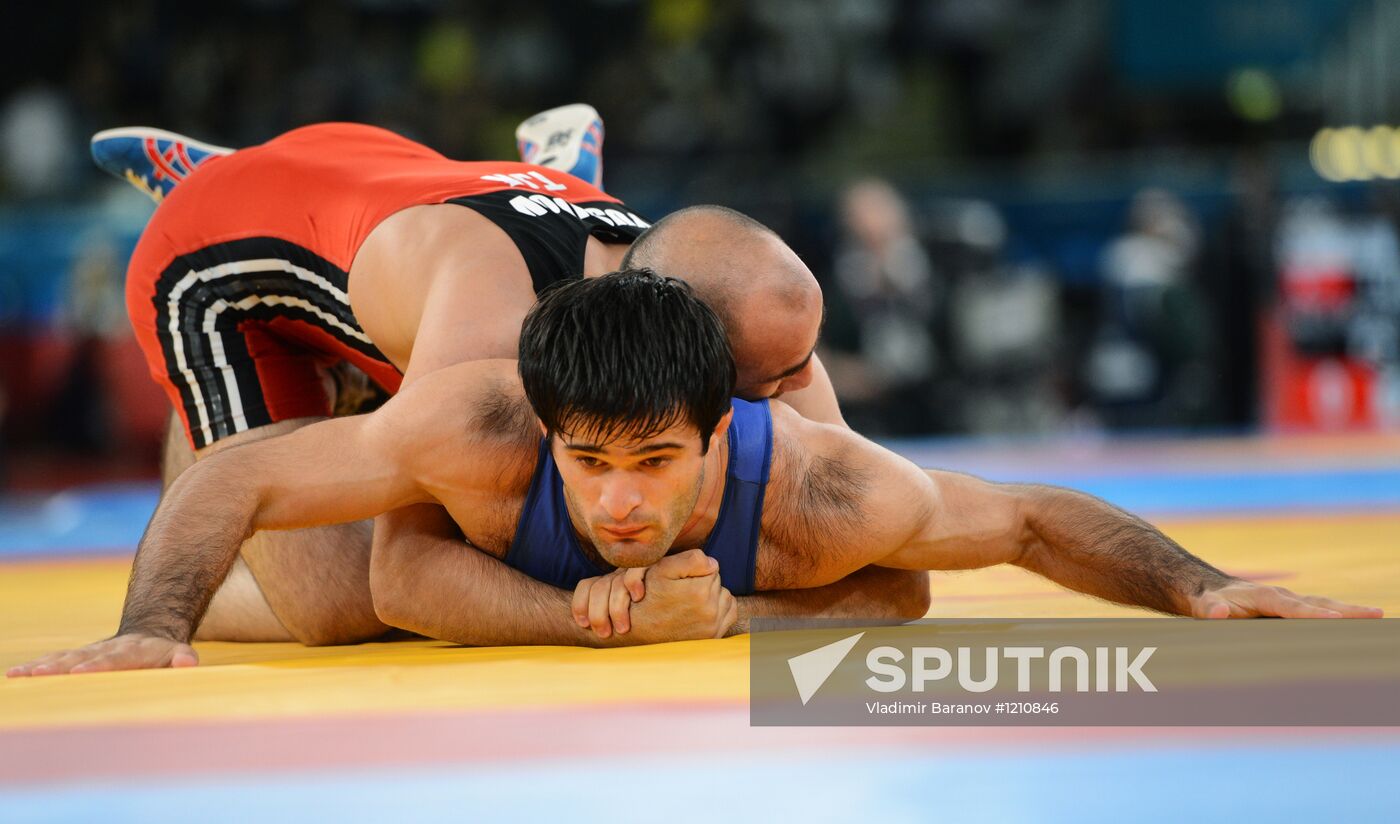 2012 Olympics. Men's freestyle wrestling. Day Three