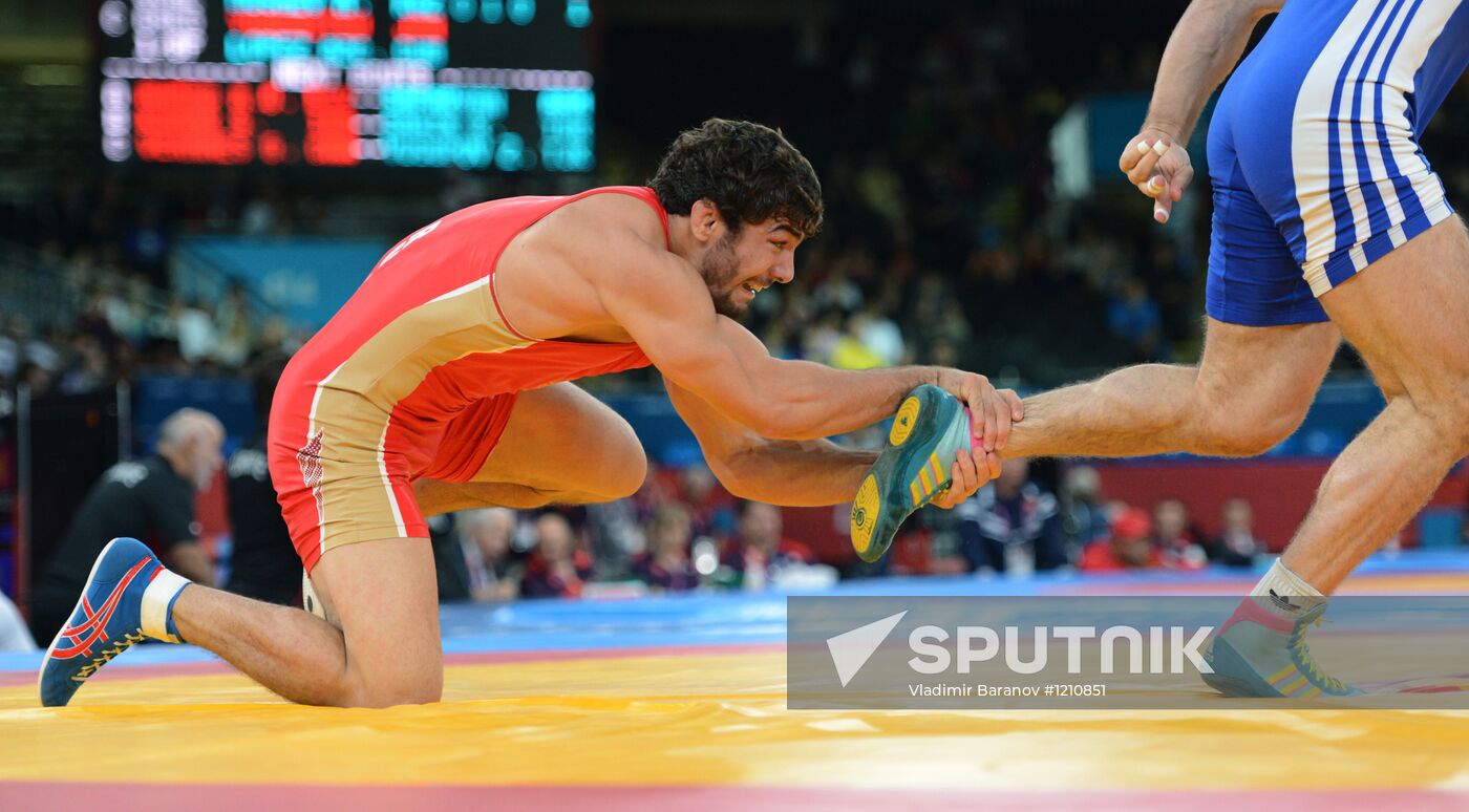2012 Olympics. Men's freestyle wrestling. Day Three