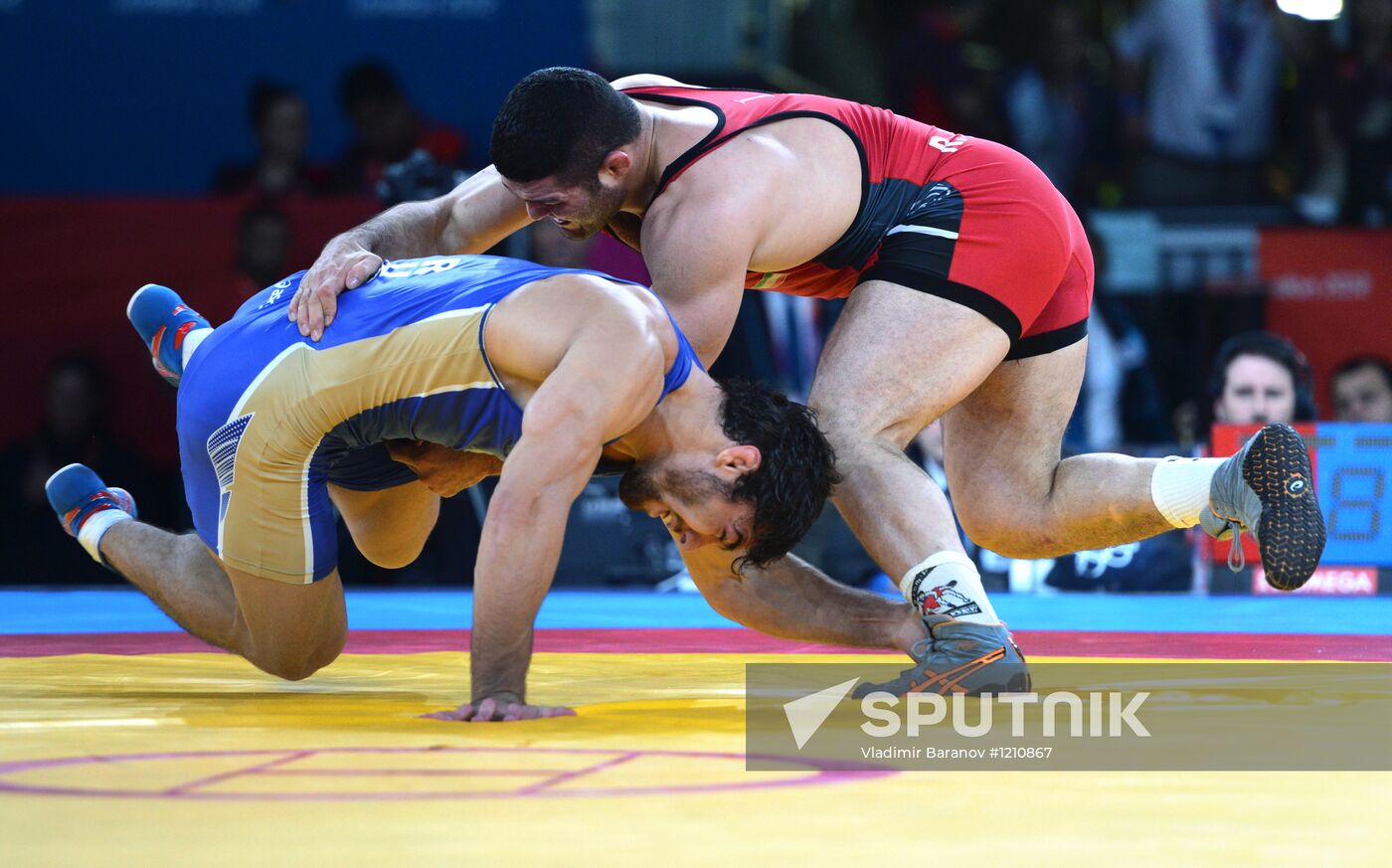 2012 Olympics. Men's freestyle wrestling. Day Three