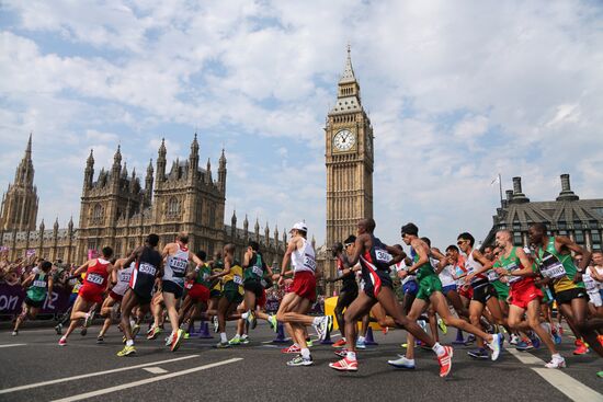 2012 Olympics. Athletics. Men's marathon