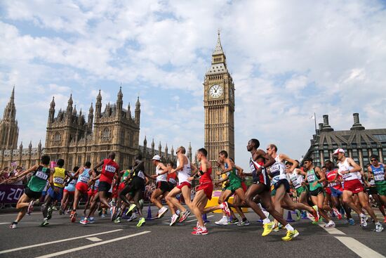 2012 Olympics. Athletics. Men's marathon