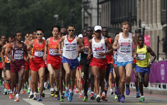 2012 Olympics. Athletics. Men's marathon