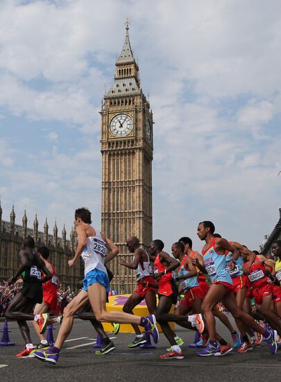 2012 Olympics. Athletics. Men's marathon