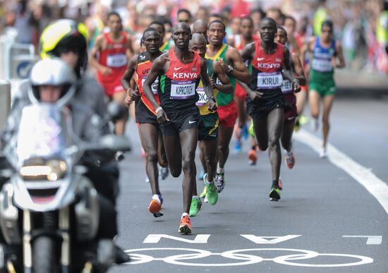 2012 Olympics. Athletics. Men's marathon