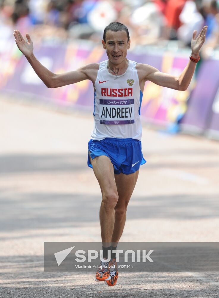 2012 Olympics. Athletics. Men's marathon
