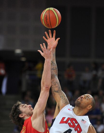 London 2012 Olympics. Men's Volleyball. United States vs. Spain