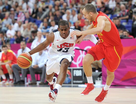 London 2012 Olympics. Men's Volleyball. United States vs. Spain
