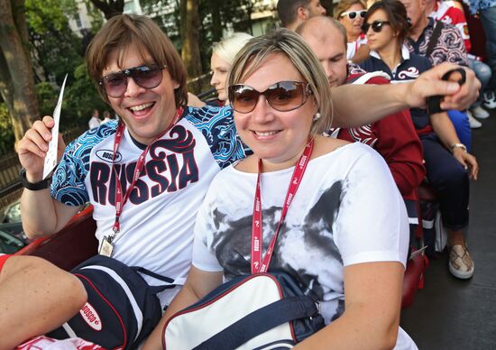Guests of Bosco Club on Olympics' last day