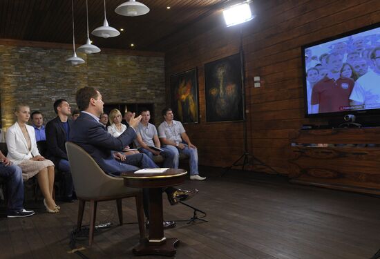 D.Medvedev meets with Young Guard of United Russia Party