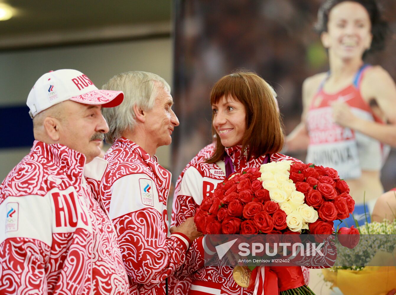 Russian national team arrives home from Olympic Games in London