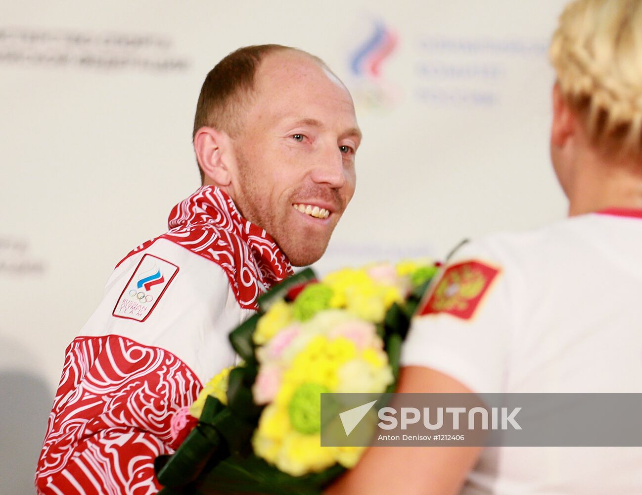 Russian national team arrives home from Olympic Games in London