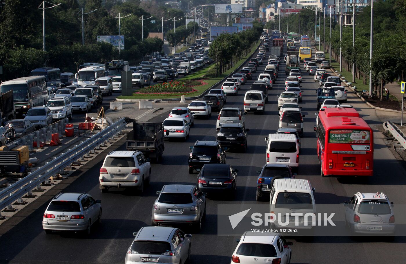 Traffic congestion in Vladivostok