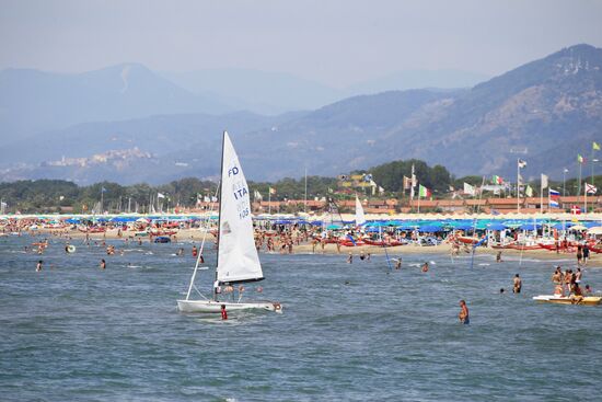 Italian seaside resort town of Forte dei Marmi (Tuscany)