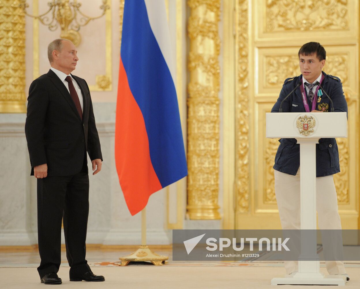 Vladimir Putin presents state awards to Russian Olympic athletes