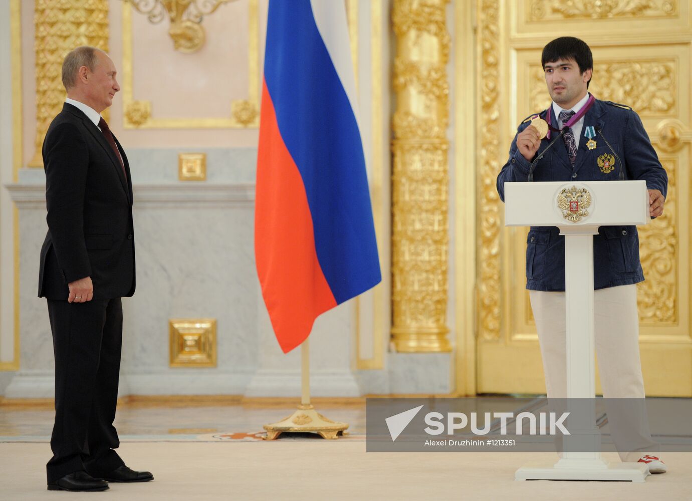 Vladimir Putin presents state awards to Russian Olympic athletes