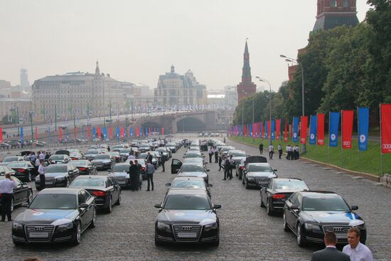 Russian 2012 Olympic medalists presented with Audi cars